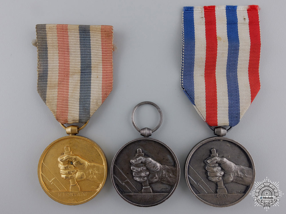 france,_republic._a_lot_of_medals_of_honour_for_railway_service_three_french_med_54eb33d64568f