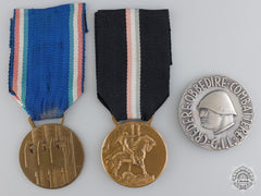 Three Italian Medals And Badges