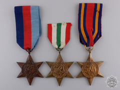 Three Second War British Campaign Stars