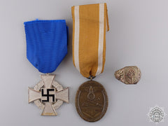 Three Second War German Awards With Rad Ring