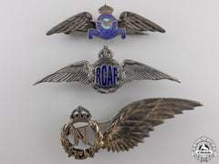 Three Second War Royal Canadian Air Force (Rcaf) Wings