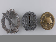 Three Second War German Badges And Awards