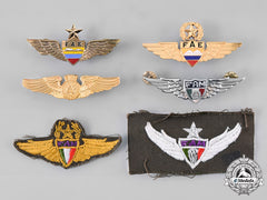 Mexico, Ecuador, El Salvador. A Lot Of Six Air Force Badges