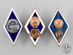 Russia, Soviet Union. A Lot Of Graduation Badges