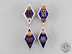 Russia, Soviet Union. A Lot Of Graduation Badges