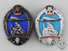 Czechoslovakia, Socialist Republic. A Pair Of Svazarm Merit Badges