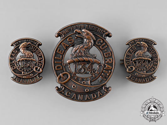 canada,_cef._a134_th_infantry_battalion"48_th_highlanders"_insignia_set,_by_ellis_bros,_c.1916_tray86_lo_015