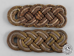 Germany, Wehrmacht. A Pair Of Russian Braid Overlays For General Major Shoulder Boards