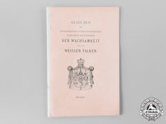 Saxe-Weimar, Duchy. The Statutes Of The House Order Of The White Falcon