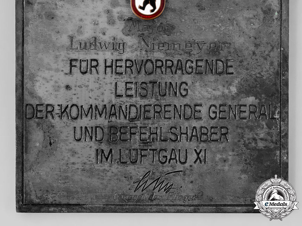germany,_luftwaffe._a_luftgau_xi_honour_plaque_to_major_ludwig_niemeyer_tst_4_lo_026