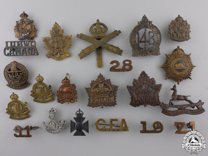 twenty_one_canadian_cap,_collar,_and_sweetheart_badges_twenty_one_canad_5540d93ce5fd7