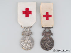 Two 1864 Société De Secours Aux Blessés Militaires Medals