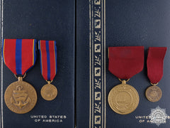 Two American Merit Medals With Case