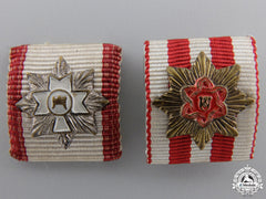 Two Croatian Ribbon Bar Miniatures