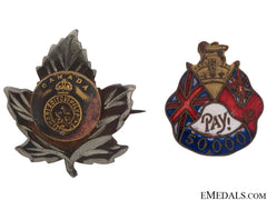 Two First World War Canadian Pins