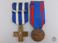 Two Italian Merit & Campaign Medals