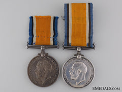 Two Wwi British War Medals; Yorkshire & Royal Artillery