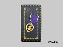 United States. A Purple Heart to Kevin O. Thomas, with Case