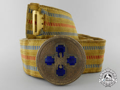 A 1930’S Period Royal Romanian Officer’s Belt And Buckle