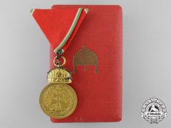 A 1922  Hungarian Signum Laudis Medal With Case