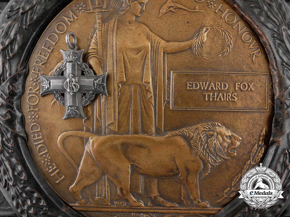 a_memorial_plaque&_cross_to_lieutenant_edward_f._thairs;_battle_of_amiens_u_584
