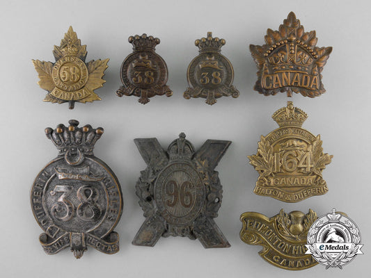 eight_canadian_first_war&_militia_badges_u_650