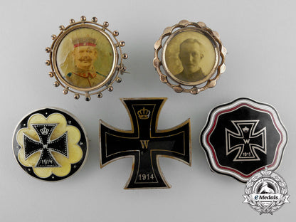 five_first_war_german_imperial_patriotic_badges_u_766