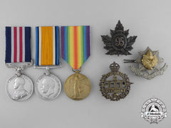 A Canadian 3Rd Battalion Military Medal Group For Souchez Trench Raid 1916