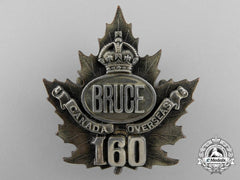 A First War 160Th Officer's Bruce County Overseas Cap Badge Cef