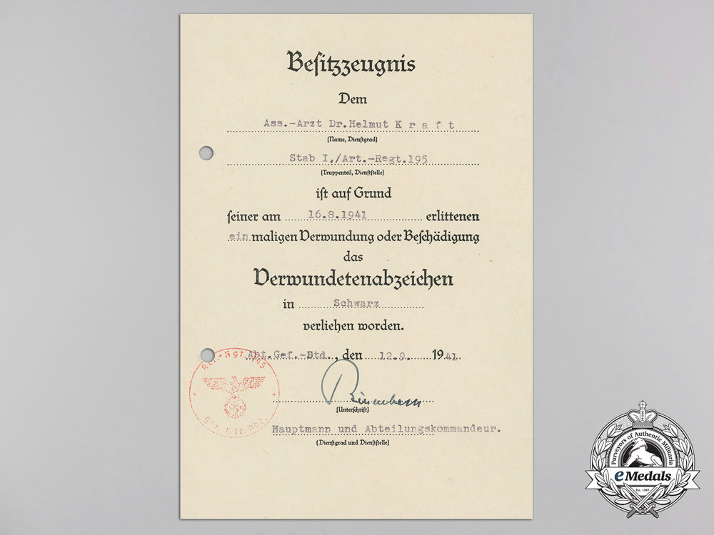 two_award_documents_to_the_assistant_physician_of195_th_artillery_u_895_1