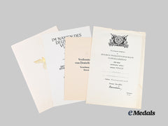 Germany, Third Reich. A German Eagle Order Award Document Group to Osvald Lemström