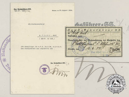a1934_ss_letter_naming_karl_von_pichl_crew_leader_of_section_xvi_v_219