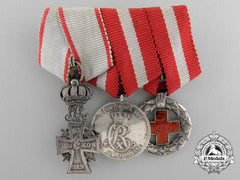 Denmark, Kingdom. An Order Of Dannebrog & Long Service Miniature Group