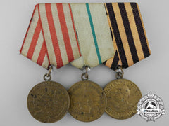 A Defence Of Moscow Soviet Russian Three Piece Medal Group