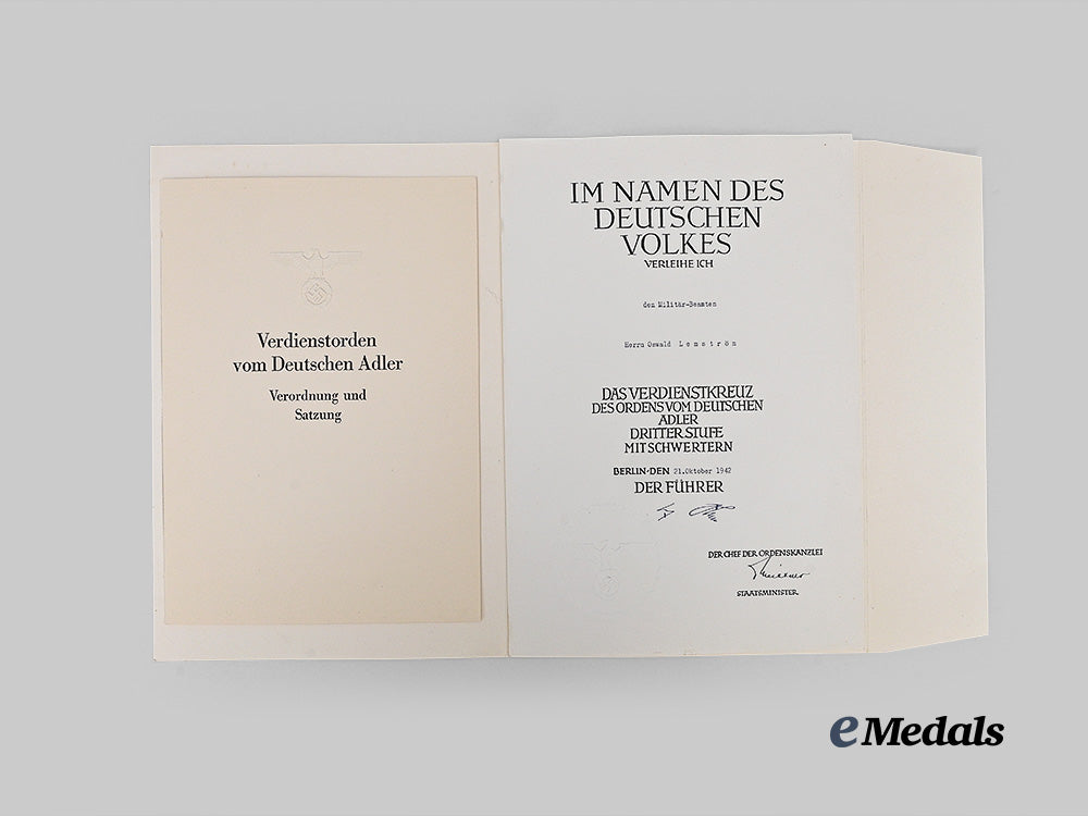 germany,_third_reich._a_german_eagle_order_award_document_group_to_osvald_lemström_e_medals__g62737_6