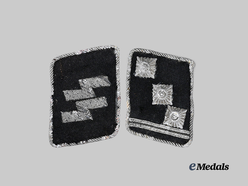 germany,_s_s._a_set_of_waffen-_s_s_collar_tabs_for_an_s_s-_obersturmführer,_battlefield_retrieval_e_medals__g62980_2