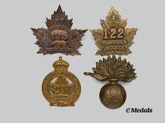 Canada, CEF. A Lot of Four First War Cap Badges