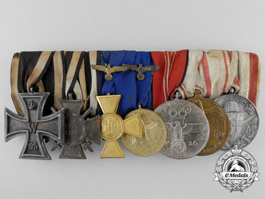 a_first&_second_war_german_medal_bar_with_seven_decorations_w_139