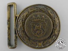 A Free State Of Hesse Fire Defence Service Officer's Belt Buckle; Published