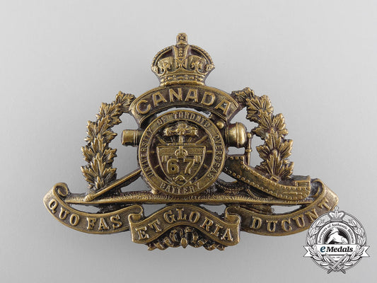 a_first_war67_th_university_of_toronto_overseas_field_battery_cap_badge,_w_467