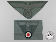 Two Second War German Army Cloth Insiginia