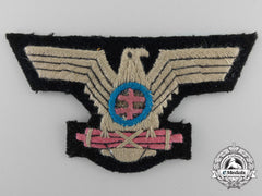 A Scarce Slovakian Hlinka Guards Nco’s Visor Cap Eagle