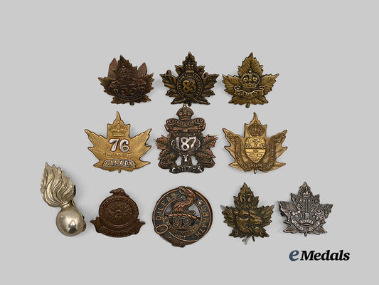 canada,_c_e_f._a_lot_of_eleven_first_war_collar_badges_e_medals__c7275_2