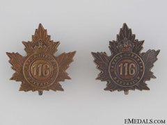 Wwi 116Th Infantry Battalion Collar Tab Pair Cef