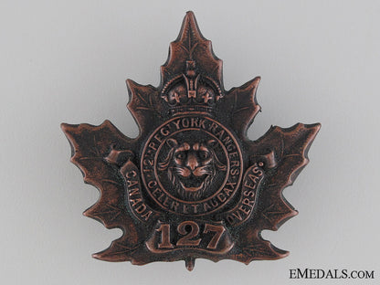 wwi127_th_infantry_battalion12_th_york_rangers_cap_badge_cef_wwi_127th_infant_534d74a85a733