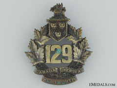 Wwi 129Th Infantry Battalion "Wentworth Battalion" Cap Badge