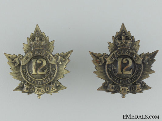 wwi12_th_mounted_rifle_battalion_collar_badge_pair_wwi_12th_mounted_53752c226be2e