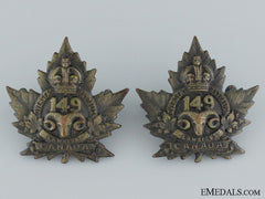 Wwi 149Th Infantry Battalion "Lambton Battalion" Collar Pair