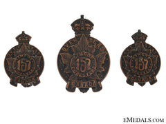 Wwi 157Th Infantry Battalion "Simcoe Foresters" Set Cef