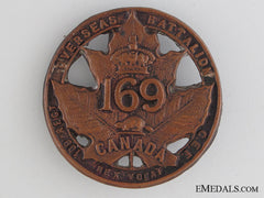 Wwi 169Th Infantry Battalion Cap Badge Cef